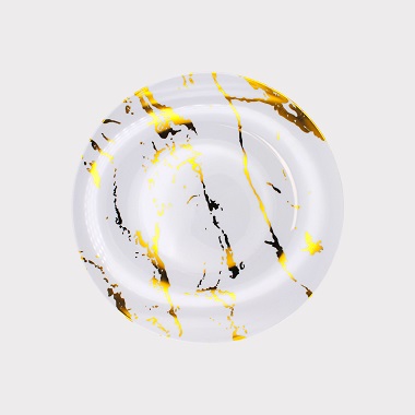 CARRARA GOLD PLATE 8INCH