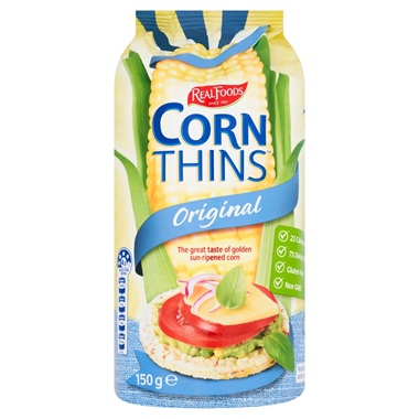 Real Foods Original Corn Thins 150G