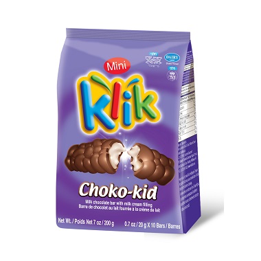  Chocolate - Klik Choko-Kid Mini Milk Chocolate Bars 200gr