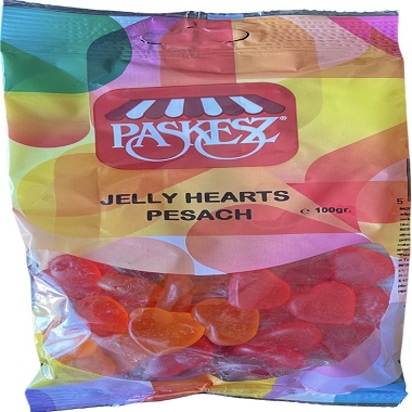 PASKESZ JELLY HEARTS K/P 100G