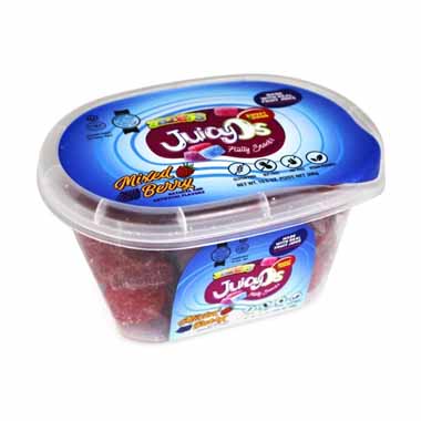 Zazers JuicyOs Mixed Berries Tub Sweet & Sour 10.5oz