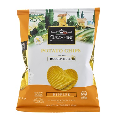 Tuscanini chips Potato Rippled Snack Bag 1Oz