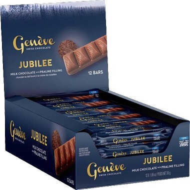 GENEVE MINI JUIBLEE Each snack weighs 3.5 ounces (about 100 grams)