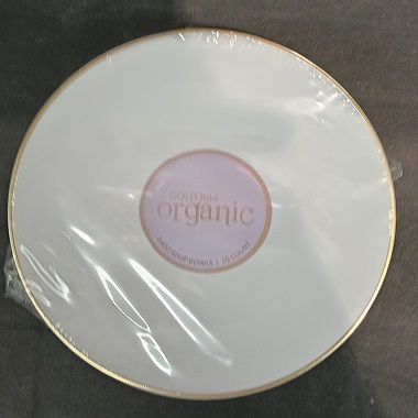 S/C GOLD RIM SOUP BOWL