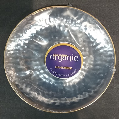 HAMMERED CLEAR PLATES 7”