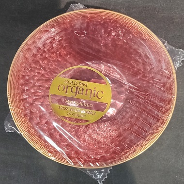 HAMMERED PINK BOWL 12OZ