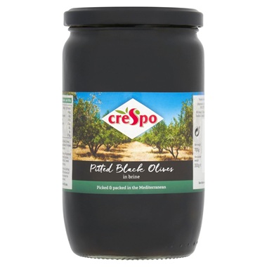 Crespo Pitted Black Olives in Brine 820GR