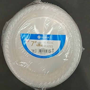 PREMIER CLEAR PLATE 7INCH