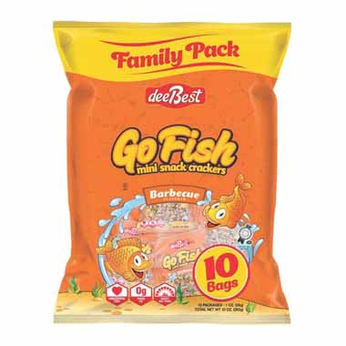 D/B FISH CRACKERS BBQ X10