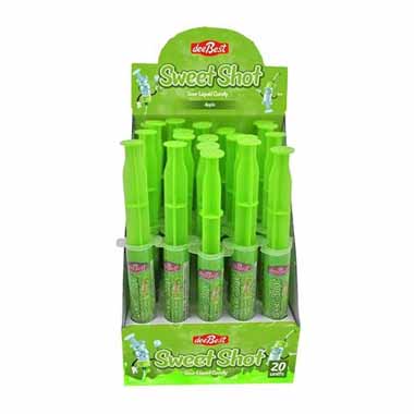 DEE BEST Sweet Shot Sour Candy Squeeze Gel .70 Ounce Watermelon Flavor 
