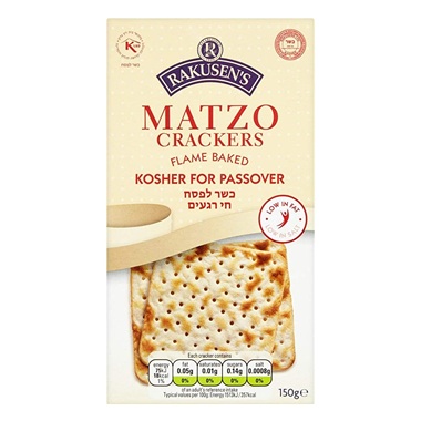 Rakusens Matzo Crackers 150G K/P