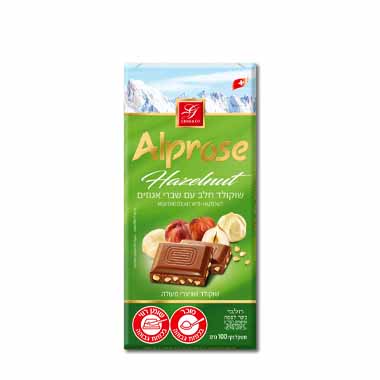 Chocolate  - Gross & Co Alprose Hazelnut Milk Chocolate Bar  100 g K/P