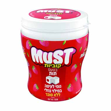 MUST GUM STRAWBERRY CUBES