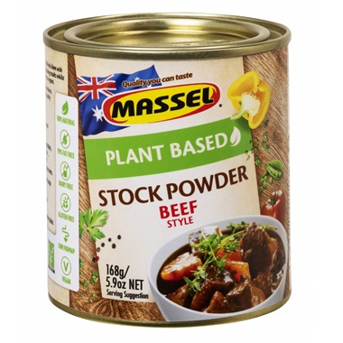 Massel Plant Based Beef Style Stock Powder  vegan, gluten-free, and contains no artificial flavors or preservatives 168g