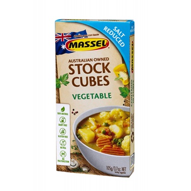 Massel Stock Cubes Vegetable Gluten Free 100% Natural Salt Reduced 105 g