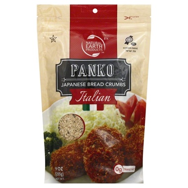 Natural Earth Products Panko Japanese Bread Crumbs in Italian flavor 9 oz (255g) 