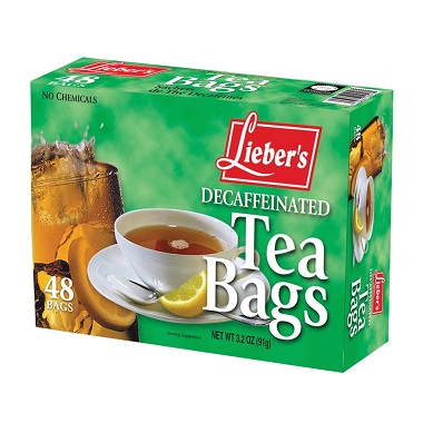 LIE. DECAFF TEA BAGS