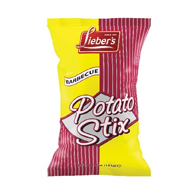 SNACKS - LIEBERS BBQ POTATO STIX 141G K/P