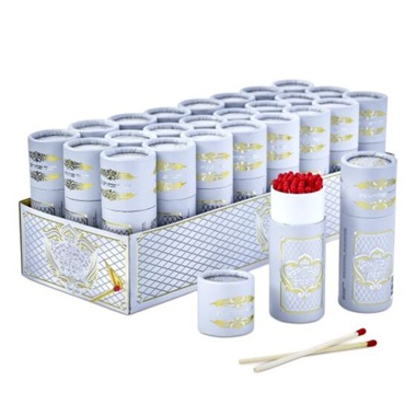 oppenheimer Extra Long Shabbos Matches Gold Silver ”DRUM”
