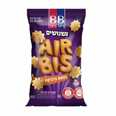 Beigel & Beigel Nishnoshim Air Bis snack crackers in barbecue flavor 155 grams